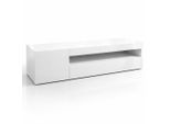 Lowboard Otto Home "Lorenzo 1, Tv-Board, Tv-Kommode, Tv-Schrank, Tv-Unterschrank, Tv-MöBel", Weiß Hg, B:157Cm H:45Cm T:40Cm, Spanplatte, Sideboards, Lowboard, Modernes Lackiertes Hochglanz Tv-Board, Grifflos, Breite 155 Cm