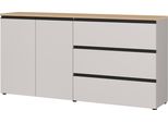 Sideboard Germania "Cormano", Kaschmir, Lindberg, Eiche, Nachbildung, B:180Cm H:91Cm T:41Cm, Holzwerkstoff, Sideboards, Sideboard, Sideboard Mit Zwei TüRen Und Drei SchubkäSten