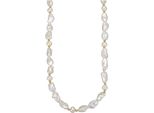 Perlenkette Firetti "Schmuck Geschenk Gold 585 Halsschmuck Halskette Collier Kugeln", Gold (Gelbgoldfarben, Weiß), Halsketten, Damen, Gelbgold 585 Perlen, L: 50 B: 8Mm, Gelbgold 585, Perlen, Perlenkette, Mit SüßWasserzuchtperle, B:8Mm