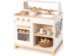 SpielküChe Musterkind "Prunus, Weiß/Natur", Weiß (Weiß, Natur), SpielküChen, Kinderb:62Cm H:67Cm T:46Cm, Holz, B:62Cm H:67Cm T:46Cm
