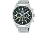 Chronograph Lorus "Sports Chronograph", Silber (Silberfarben, Schwarz), Armbanduhren, Herren, Chronograph, Quarzuhr, Armbanduhr, Herrenuhr, Edelstahlarmband, Analog, Tag
