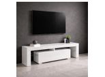 Lowboard Otto Home "Monica, Tv-Board, Tv-Kommode, Tv-Schrank, Tv-Unterschrank, Tv-MöBel", Weiß Hg, B:140Cm H:47,5Cm T:35Cm, Spanplatte, Sideboards, Lowboard, Modernes Hochglanz Tv-Board In 2 Farben, Grifflos Mit Push-To-Open