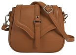 UmhäNgetasche Cluty, Damen, Gr. B/H/T: 19Cm X 17Cm X 7Cm Onesize, Cognac, Leder, Leicht GläNzend, Unifarben, Taschen UmhäNgetasche, Echt Leder, Made In Italy