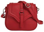 UmhäNgetasche Cluty, Damen, Gr. B/H/T: 19Cm X 17Cm X 7Cm Onesize, Rot, Leder, Leicht GläNzend, Unifarben, Taschen UmhäNgetasche, Echt Leder, Made In Italy