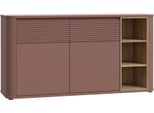 Sideboard Forte, Braun (Terracotta, Mauvella Eiche), B:160Cm H:83,1Cm T:41,3Cm, Holzwerkstoff, Sideboards, Sideboard, B/H/T 160/83,1/41,3 Cm, Stauraum, Mdf Front