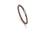 Armband Adelia´s "Armband Aus Edelstahl", Braun (Silber), ArmbäNder, Damen, Edelstahl, Armband