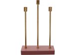 KerzenstäNder Kayoom "Kerzenhalter Art Deco 325", Rosa (Rosa, Goldfarben), B:9Cm H:39,5Cm T:26Cm Ø:0Cm, Metall, Kerzenhalter