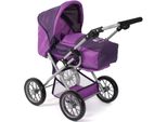 Kombi-Puppenwagen CHIC2000 "Leni", Lila (Pflaume), Puppenwagen, Kinderb:37Cm H:68Cm T:64Cm, Kunststoff, Metall, Stoff, Mit Herausnehmbarer Tragetasche, B:37Cm H:68Cm T:64Cm