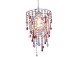 Näve Pendelleuchte "Lina", Bunt (Bunt, Chromfarben), 1, Ø 23Cm H: 120Cm, 1 Stk., Leuchten, Pendelleuchte