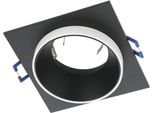 Eglo Deckenleuchte "Carosso", Schwarz, H: 2,5Cm, 1 Stk., Leuchten, Deckenleuchte In Schwarz Und Weiß Aus Alu - Exkl. GU10 - 35W, Deckeneinbaustrahler Einbaustrahler