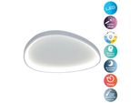 NÄVe Led Deckenleuchte "Argesa", Weiß, 1, Ø 42Cm H: 7Cm, 1 Stk., Leuchten, Cct, Meteor-Licht, Memory, Nachtlicht, Timer, Fernbedienung, Weiß, Led Deckenleuchte