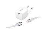 Power Adapter W30C Gan + C315L Lightning Kabel, LadegeräT Weiß, 30 Watt