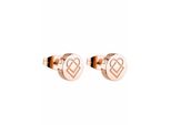 Paar Ohrstecker Liebeskind Berlin "Keep Loving", RoséGoldfarben, Ohrringe, Damen, 8Mm, Edelstahl