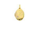 KettenanhäNger Adelia´S "Damen 333 Gold Medaillon AnhäNger", Gold, SchmuckanhäNger, Damen, Gelbgold 333 Gold, Gelbgold 333, Gold, KettenanhäNger, Goldschmuck FüR Damen