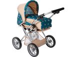 Kombi-Puppenwagen CHIC2000 "Leni", Beige (Sternchen Beige), Puppenwagen, Kinderb:37Cm H:68Cm T:64Cm, Kunststoff, Metall, Stoff, Mit Herausnehmbarer Tragetasche, B:37Cm H:68Cm T:64Cm