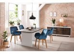Esstisch Otto Home "Morgan", Braun (Weiß, Braun), B:150Cm H:76Cm T:90Cm, Tische, Esstisch, Aus Massivem Kiefernholz, In Zwei Unterschiedlichen Tischbreiten