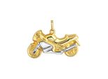 KettenanhäNger Firetti "Schmuck Geschenk Gold 375 Halsschmuck AnhäNger Halskette Motorrad", Gold (Gelbgoldfarben, WeißGoldfarben), SchmuckanhäNger, Herren, Gelbgold 375, 1,16 G, KettenanhäNger