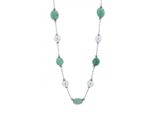 Kette Mit AnhäNger Adelia´S "Damen Edelstahl Halskette Mit AnhäNger Mit Perle Unbekannt Cm", Silber, Halsketten, Damen, Unbekannt, Edelstahl