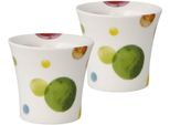 Eierbecher Goebel "Eierbecher Set Colori Mix", Bunt, B:6,5Cm H:6Cm, Porzellan, Eierbecher