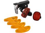 Fahrradbeleuchtung Fischer Fahrrad, Schwarz, Fahrradlampen