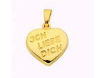 KettenanhäNger Adelia´S "Damen 333 Gold AnhäNger Herz", Gold, SchmuckanhäNger, Damen, Gelbgold 333 Gold, Gelbgold 333, Gold, KettenanhäNger, Goldschmuck FüR Damen