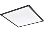 Eglo Deckenleuchte "Salobrena 1 Deckenlampe, Aufbauleuchte, Kunststoff Und Metall, Lampe", Schwarz, 1, H: 5Cm, 1 Stk., Leuchten, Wand-/Deckenleuchte - L59,5 X B59,5 X H5 Cm - Schwarz - 33W Inkl., Deckenleuchte