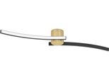 Eglo Deckenleuchte "Aieta Deckenlampe Schwarz Messing, BüRolampe, Led Lampe, Leuchte", Schwarz, 1, H: 8Cm, 1 Stk., Leuchten, Wand-/Deckenleuchte - L72 X B13 X H8 Cm - 12W Inkl., Deckenleuchte