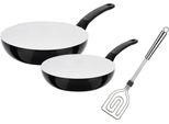 Pfannen-Set Gsw "Ceramica Blanca", Schwarz, Ø:28Cm, Pfannen, Induktion