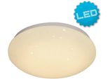 NÄVe Led Deckenleuchte "Como", Weiß, 1, Ø 26Cm H: 8,5Cm, 1 Stk., Leuchten, Kristalleffekt, WarmweißEs Licht, Durchmesser 26Cm, Led Deckenleuchte
