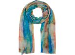 Schal Stylebreaker "Schal Aquarell Farbverlauf", Damen, Blau (Blau, GrüN, Orange), Obermaterial: 100% Viskose Cv., Modisch, ModetüCher Schal