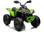 Can-am ATV Quad Kinderfahrzeug Elektrofahrzeug Kinderquad Elektroquad EVA Soft Reifen Ledersitz 24V 2x200W Grün