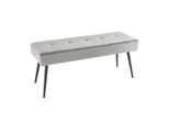 Riess-Ambiente Sitzbank Boutique - 100Cm Dunkelgrau Samt Schwarze Metallbeine