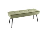 Riess-Ambiente Sitzbank Boutique - 100Cm GrüN Samt Schwarze Metallbeine