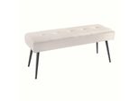 Riess-Ambiente Sitzbank Boutique - 100Cm Champagner Samt Schwarze Metallbeine