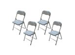 HTI-Living Klappstuhl 4Er Set Dima Fabric Grau