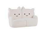 Sofa Kitti Weiß Teddystoff