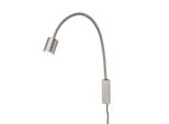 Led-Wandleuchte Justi Nickelfarben Max. 4 Watt Wandlampe
