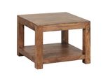 Wohnling WL1.570 Couchtisch Mumbai Massivholz Sheesham 60 Cm X 60 Cm X 45 Cm