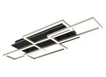 Globo Lighting Deckenleuchte "Jeffry", Schwarz, Verchromt, H: 7,5Cm, 1 Stk., Leuchten, Deckenlampe Wohnzimmer-Leuchte Schlafzimmer-Leuchte Flur KüChe, Deckenleuchte