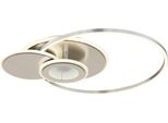 Globo Lighting Deckenleuchte "Beltran", Silberfarben Matt, 1, H: 7,5Cm, 1 Stk., Leuchten, Kleine Led-Deckenleuchte, 3D-Effekt, Dimmbar, Modern & Flexibel, Deckenleuchte