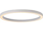 Neuhaus Pure Led Deckenleuchte "Pure Lines Round", Weiß (Snow), 1, Ø 70Cm H: 3,9Cm, 1 Stk., Leuchten, Stufenlos Dimmbar üBer Fernbedienung, Cct, Led Deckenleuchte