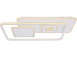 Globo Lighting Deckenleuchte "Roderick", Weiß, 1, H: 6Cm, 1 Stk., Leuchten, Deckenleuchte Weiß/Opal, Dimmbar, LED 55W, Fernbedienung, Deckenleuchte