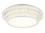 Globo Lighting Deckenleuchte "Klara", Verchromt, 1, Ø 60Cm H: 15,5Cm, 1 Stk., Leuchten, Led Kristall Deckenleuchte FüR Wohnzimmer, Deckenleuchte