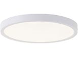 Brilliant Led Deckenleuchte "Navara", Weiß, 1, Ø 37,5Cm H: 3,1Cm, 1 Stk., Leuchten, Ø 37,5Cm, HöHe 3 Cm, 2900 Lm, 4000 K, IP44, Led Deckenleuchte