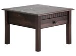Couchtisch Otto Home "Lisa", Braun (Dunkelbraun), B:60Cm H:42Cm T:60Cm, Tische, Couchtisch Eckige Couchtische Holz-Couchtische, Home Affaire, Breite 60 Cm, 1 Schubkasten