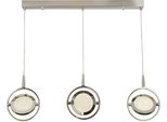 Searchlight LED Deckenleuchte "Gyroscope 3Lt Led-Deckenstrahler - Chrom & Kristall", Energieeffizienz: G (A-G), Silber (Chromfarben, Klar, Weiß), H: 16Cm, 1 Stk., Leuchten, LED Deckenleuchte