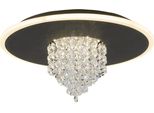 Searchlight Led Deckenleuchte "Deluge-Led-Deckenleuchte, Metall Mit Kristallglas", Energieeffizienz: G (A-G), Schwarz, H: 15Cm, 1 Stk., Leuchten, Led Deckenleuchte