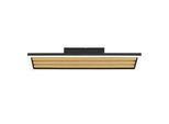 Brilliant Led Deckenleuchte "Calma", Schwarz, Natur, 1, H: 5Cm, 1 Stk., Leuchten, 3000 K, Dimmbar, Holz/Metall, Schwarz, Led Deckenleuchte