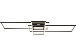 Globo Lighting Deckenleuchte "Saunders", Schwarz Matt, H: 6,8Cm, 1 Stk., Leuchten, Deckenlampe Wohnzimmer-Leuchte Schlafzimmer-Leuchte Flur KüChe, Deckenleuchte