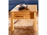 Couchtisch Otto Home "Lisa", Beige (Natur Gebeizt, Gewachst), B:60Cm H:42Cm T:60Cm, Tische, Couchtisch Eckige Couchtische Holz-Couchtische, Home Affaire, Breite 60 Cm, 1 Schubkasten